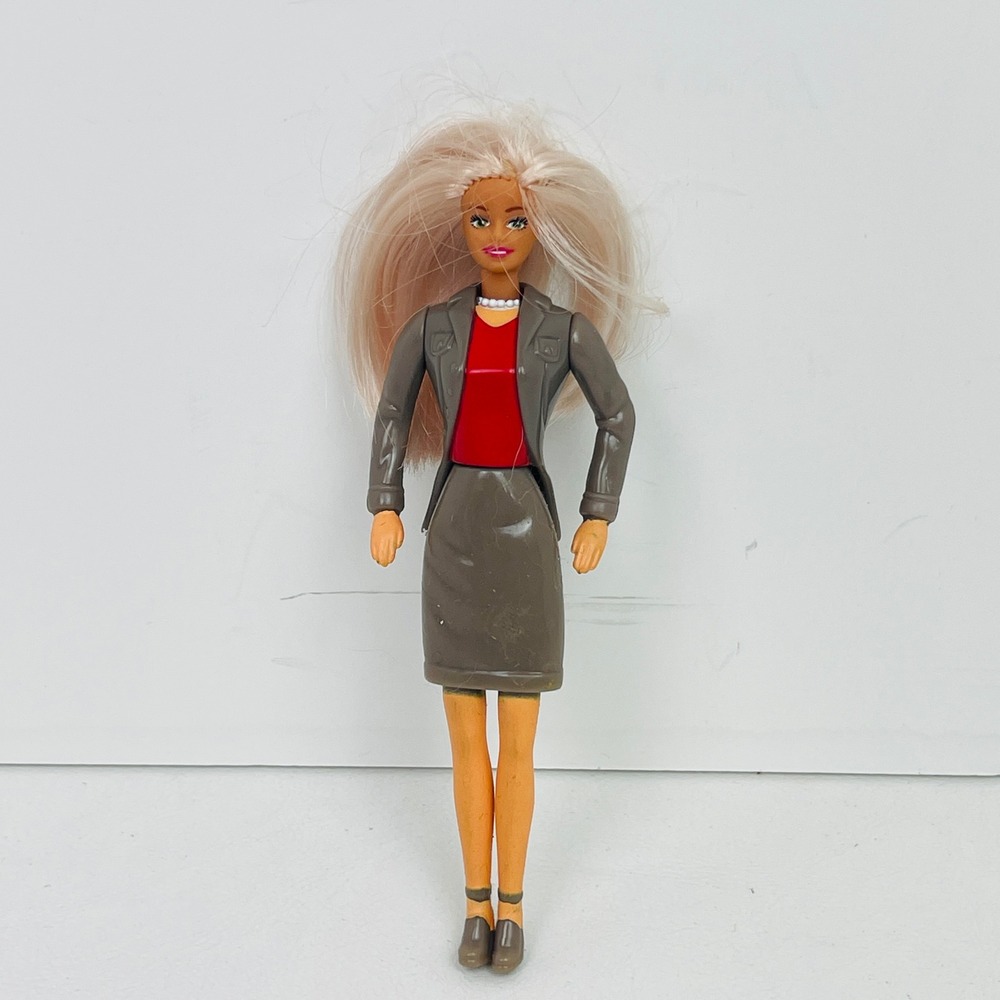Mattel Barbie 1999 McDonalds Happy Meal Toy Grey Skirt Suit Doll EXCELLENT